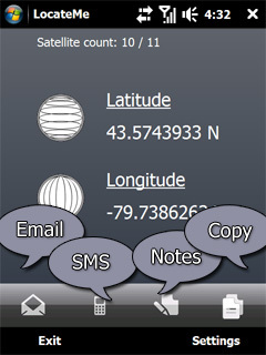 LocateMe Windows Mobilelle