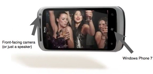 Does rumoured 16 Megapixel WP7 handset have a front-facing camera?