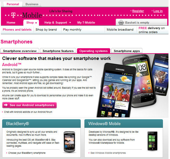 T-Mobile UK still thinks Windows Phone is Windows Mobile