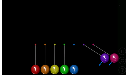 Newton’s cradle app updated for Mango