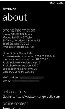 No phone left behind–Samsung Taylor also getting the Mango update