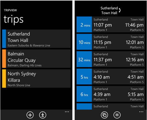 Tripview Sydney for WP7 now in Marketplace