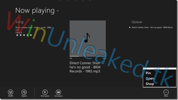 Ứng dụng nhạc Windows 8