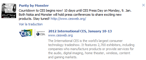 Monster also attending Nokia’s CES press conference to announce “exciting new products”