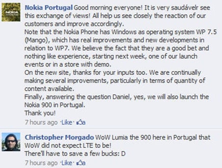 Nokia Portugal confirms the Nokia Lumia 900 is coming to Europe