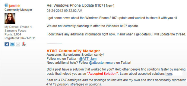 AT&T not planning to offer the 8107 “keyboard fix” update to current Windows Phones