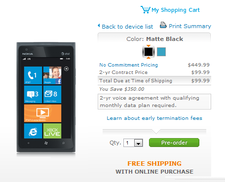 Nokia Lumia 900 ONLINE pre-orders now open, Wal-Mart offering the best deal