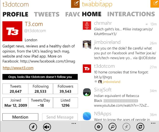 Twabbit, Another Great Twitter Client For Windows Phone