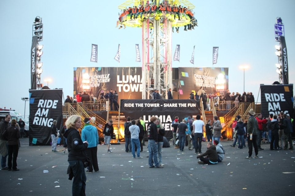 Nokia sponsoring Tower of Death at German Rock am Ring festival