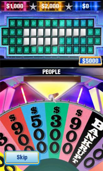 Virtual wheel of fortune