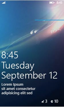 window phone lock screen