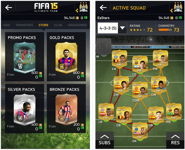 FIFA 15 Companion App on Mobile – FIFPlay