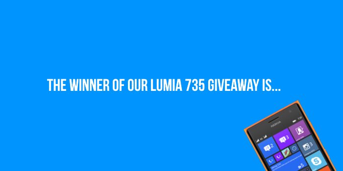 The winner of the WMPoweruser.com Nokia Lumia 735 contest is …