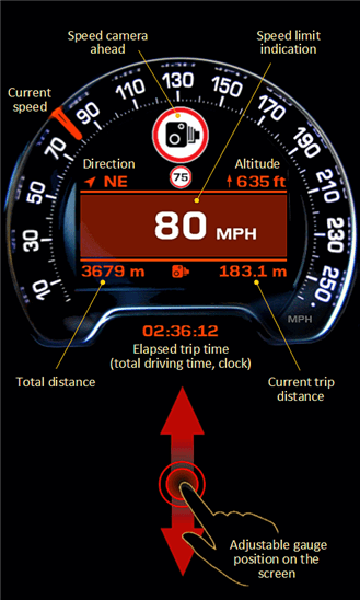 Auto Speed — GPS speedometer for Windows Phone updated with SpeedCams support