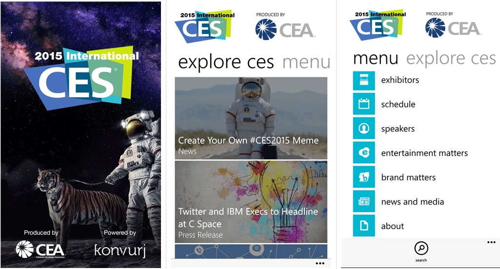 The CEA release an official Windows Phone CES app