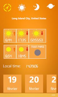 Φάση ημέρας, παγκόσμιος ήλιος και φεγγάρι στο Windows Phone σας!