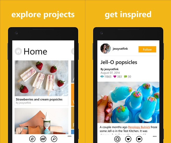 可用于 Windows Phone 设备的 Autodesk Instructables 应用程序