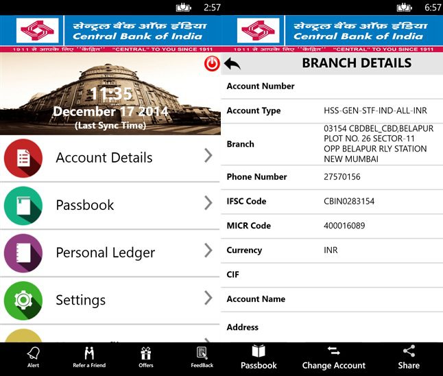 Central Bank Of India Releases Its Official App In Windows Phone Store