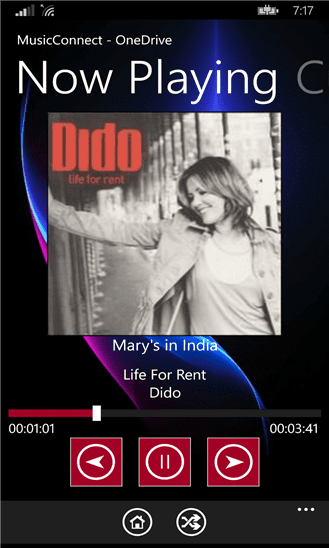 MusicConnect – One of the only full streaming OneDrive music player updated with major UI changes