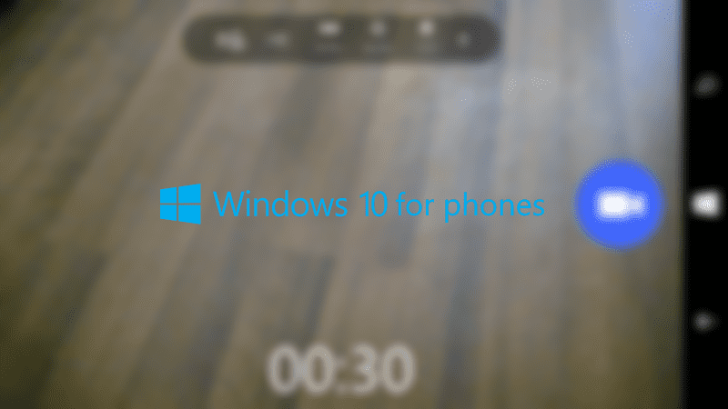 Windows 10 for Phones Preview 上的 Video Recorder 引入了幾個新功能