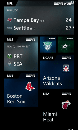 ESPN app updates with new design MSPoweruser