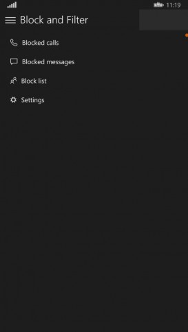 New Block And Filter Feature In Windows 10 For Phones Settings App
