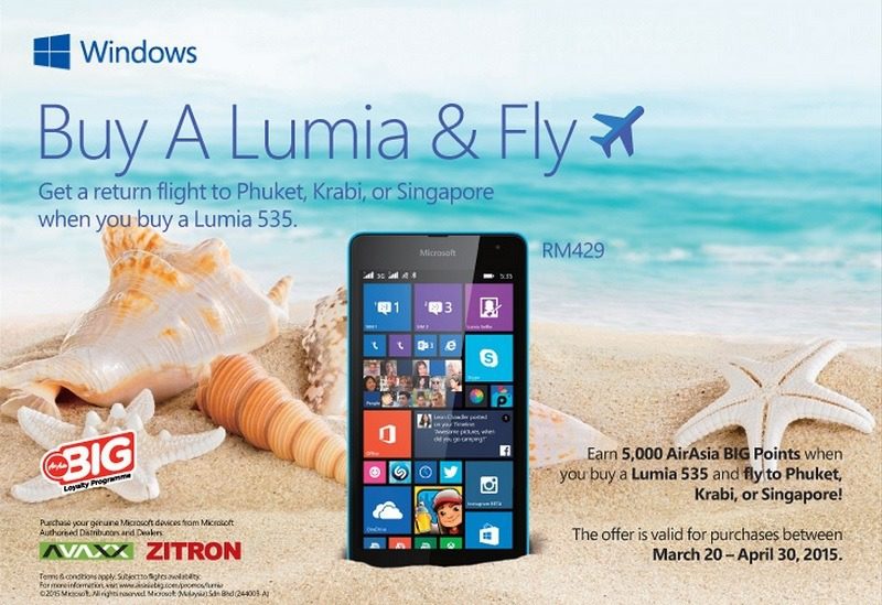 Buy a Lumia, get a free flight with AirAsia