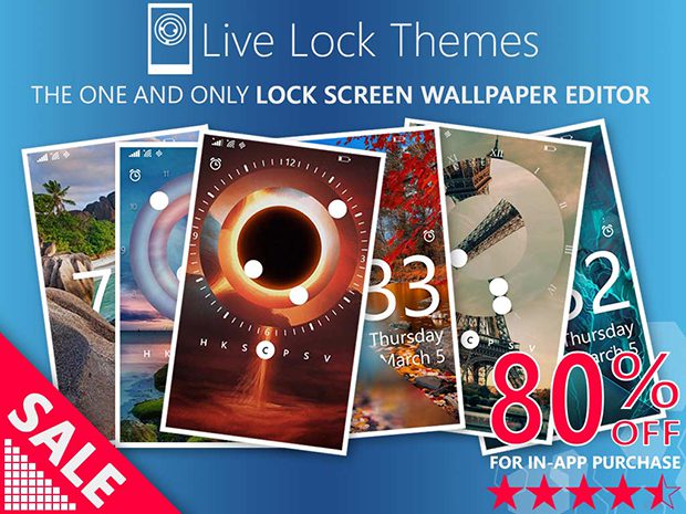 SALE! 80% off on Live Lock Themes (March 9-12)