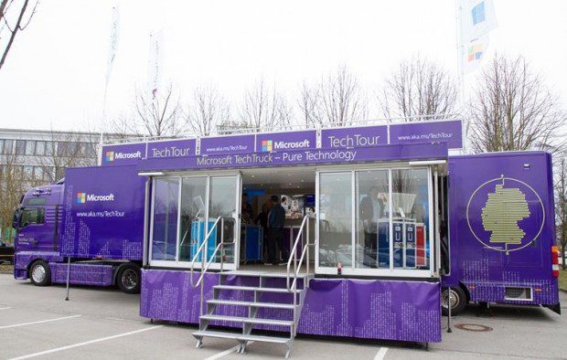 The Microsoft Roadshow bus makes the jump to Germany