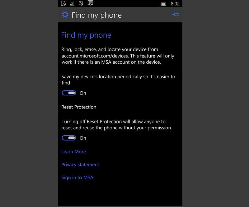 Microsoft’s Reset Protection anti-theft service now fully available for the Lumia 640 and 640 XL