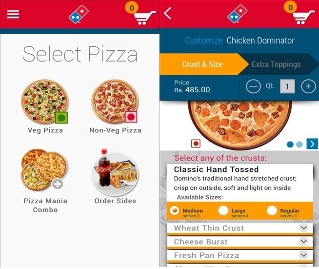 Domino’s Pizza India Releases Completely Redesigned App For Windows Phone Devices