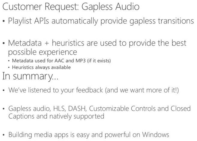 Gapless Audio coming to Windows 10 Mobile