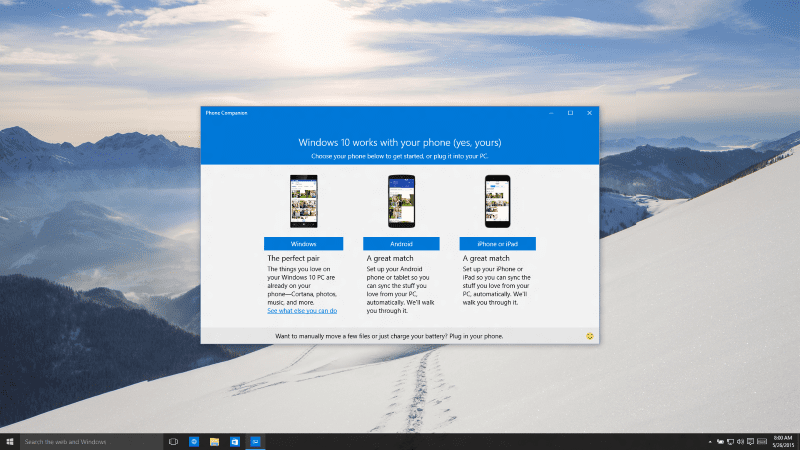 Microsoft plans to ditch Phone Companion app for Windows 10