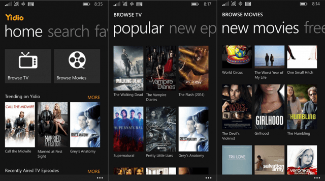 Yidio For Windows Phone Helps You Find Favorite TV Shows And Movies - MSPoweruser