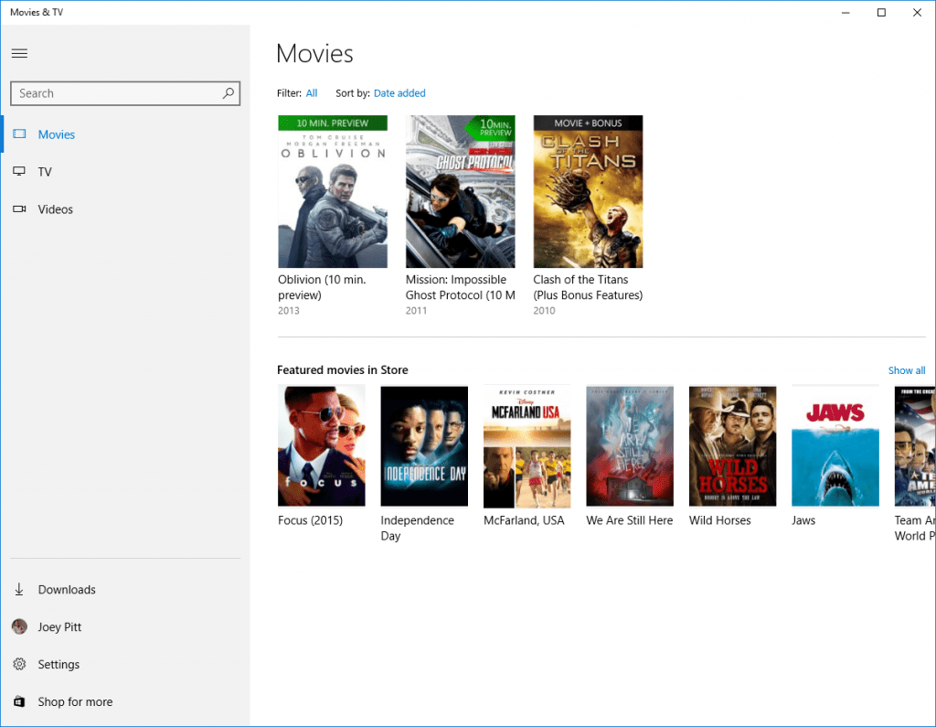 Приложение Movies & TV обновлено для мобильных устройств с Windows 10