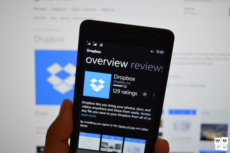 Latest Dropbox update brings new features for WP8 devices