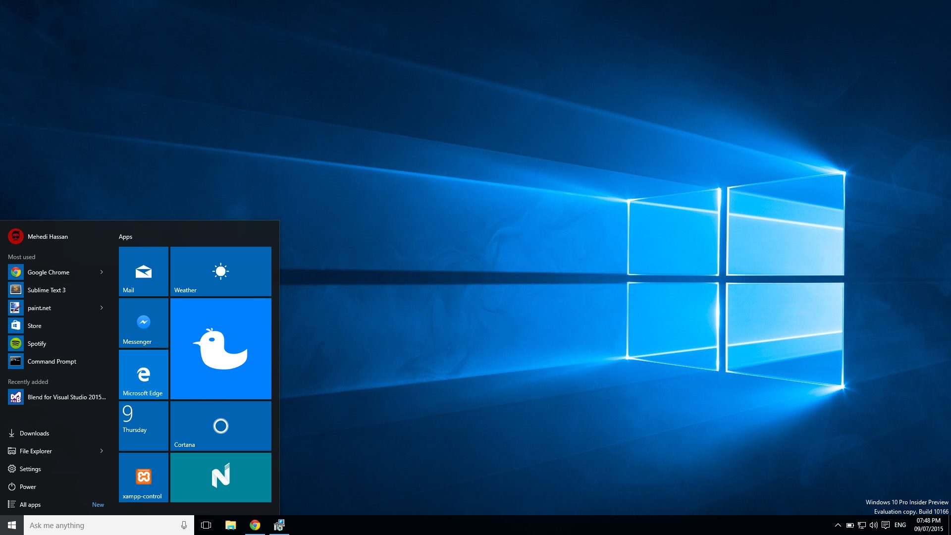 Стандартные Фоны Windows 10