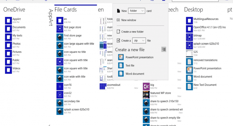File Cards is an interesting file manager for Windows 10 (mobile included)