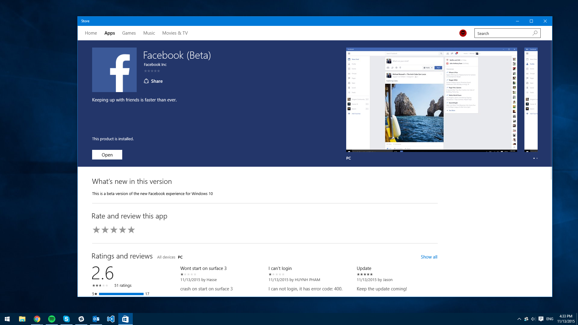 New Windows 10 Facebook beta app now open to all - MSPoweruser