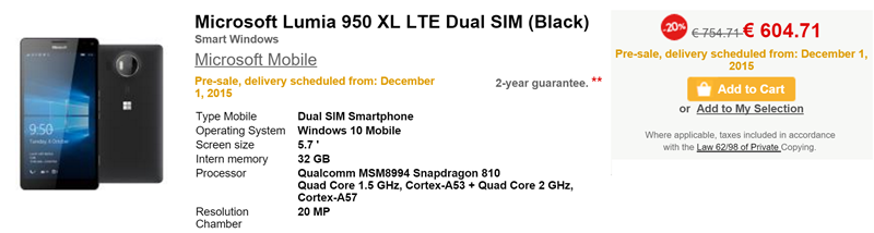 Mega Deal Alert: FNAC selling Lumia 950 XL for only €604.71 (£432) with Continuum Dock