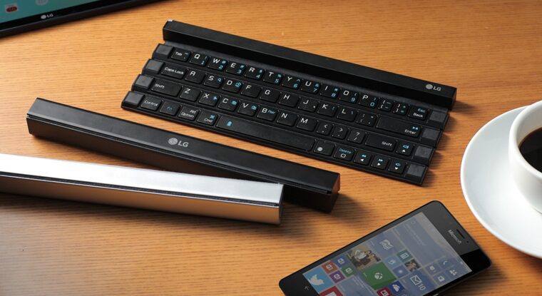 Lovely LG Rolly keyboard shipping in November, just in time for the Lumia 950 XL