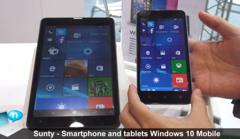 Kiinalainen ODM Sunty esittelee 7 ja 8 tuuman Windows 10 Mobile LTE -tabletteja