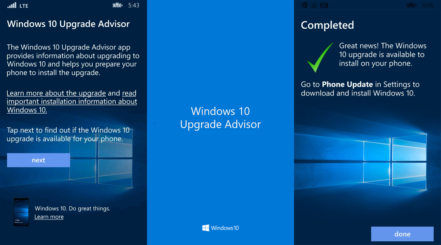 Windows 10 Mobile’s Upgrade Advisor app shows up on the Windows Store