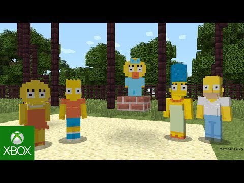 The Simpsons Skin Pack Now Available For Download From Minecraft On Xbox