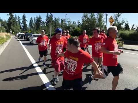 The Special Olympics Flame of Hope passed through Microsoft HQ yesterday