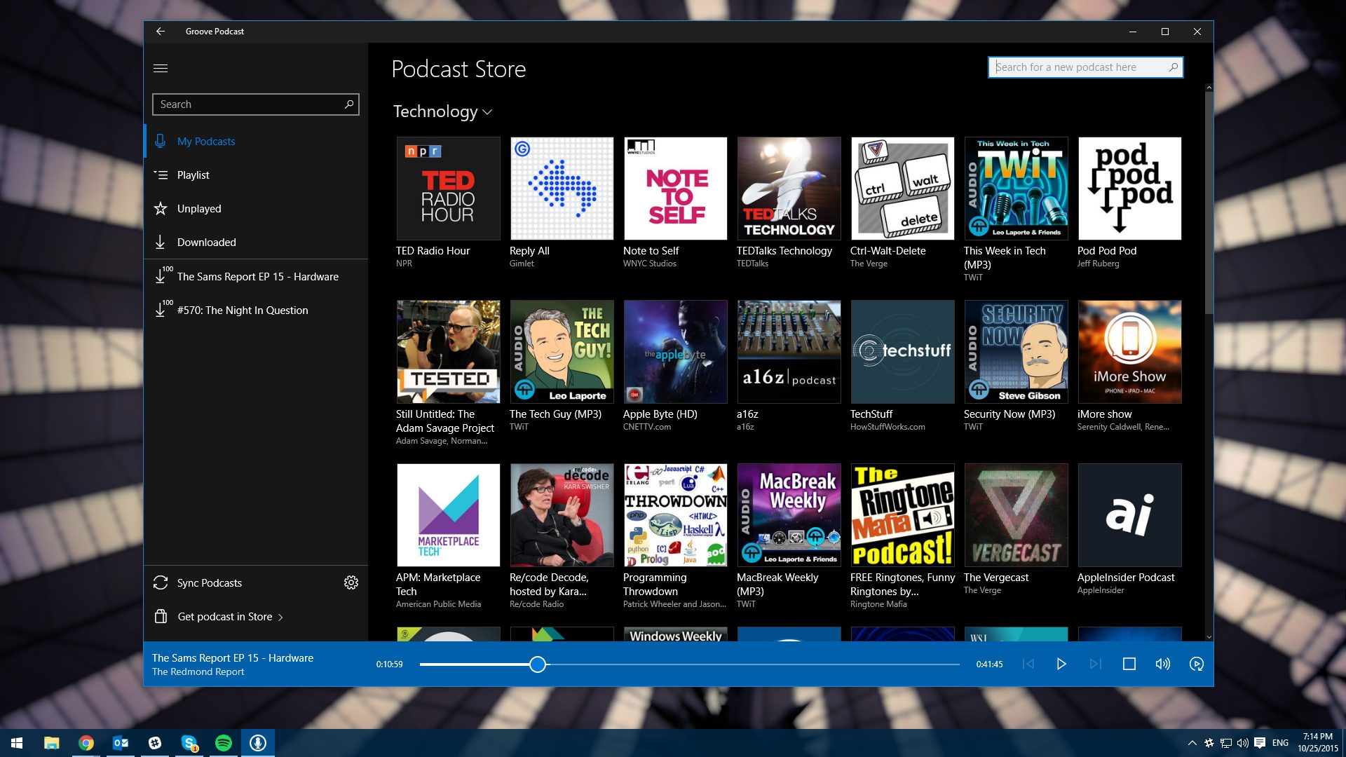 podcast download windows 10