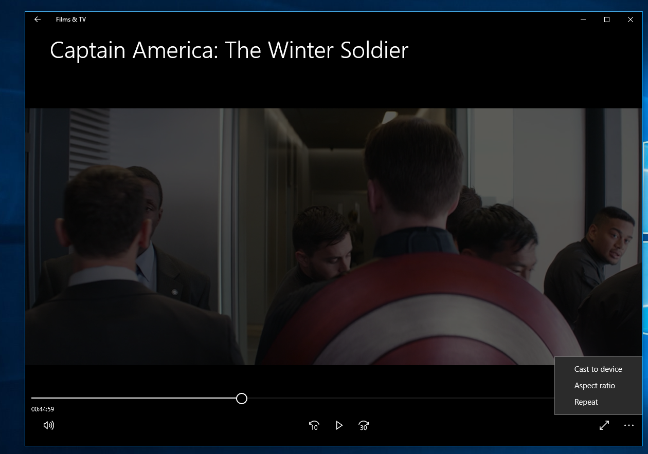 after downloading windows 10 my movies are all playing zoomed in