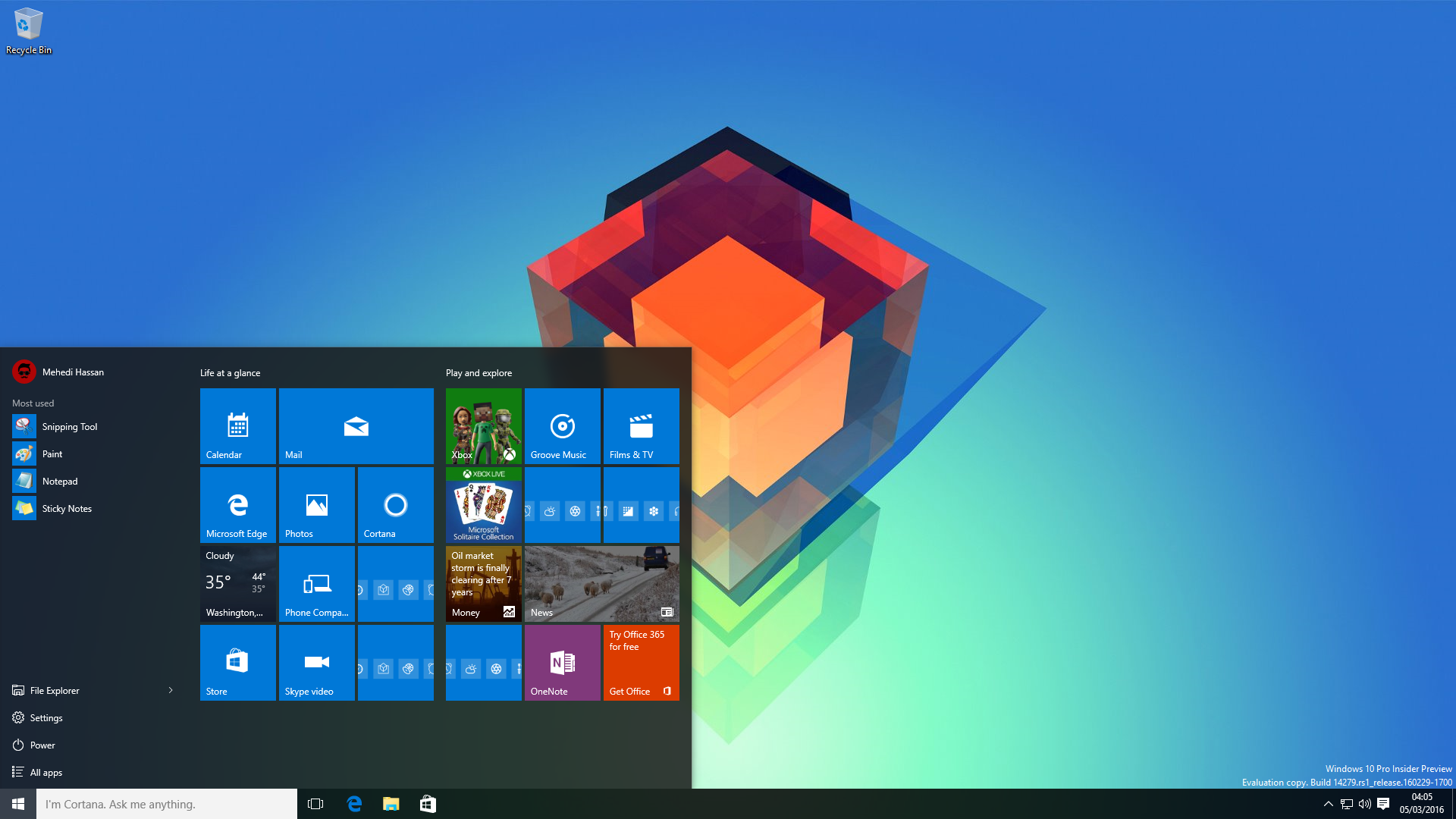 Ein genauerer Blick: Windows 10 Build 14279