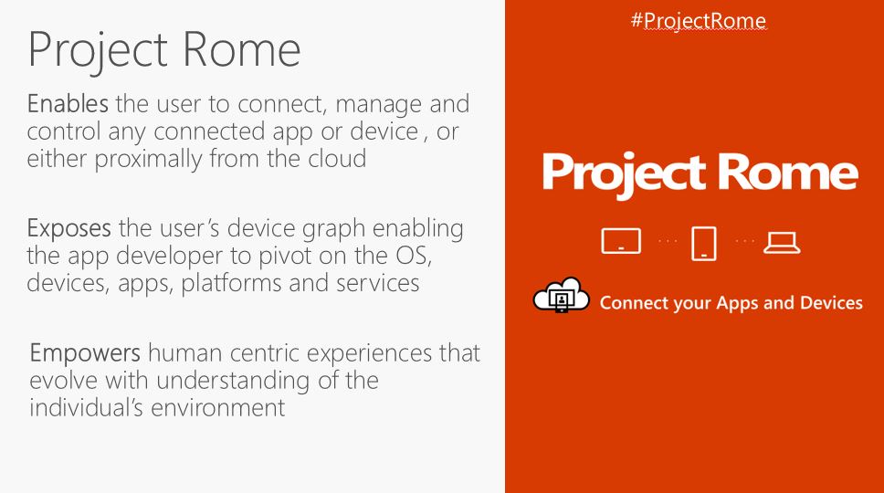 Microsoft Project Rome wants to connect your Apps and Devices