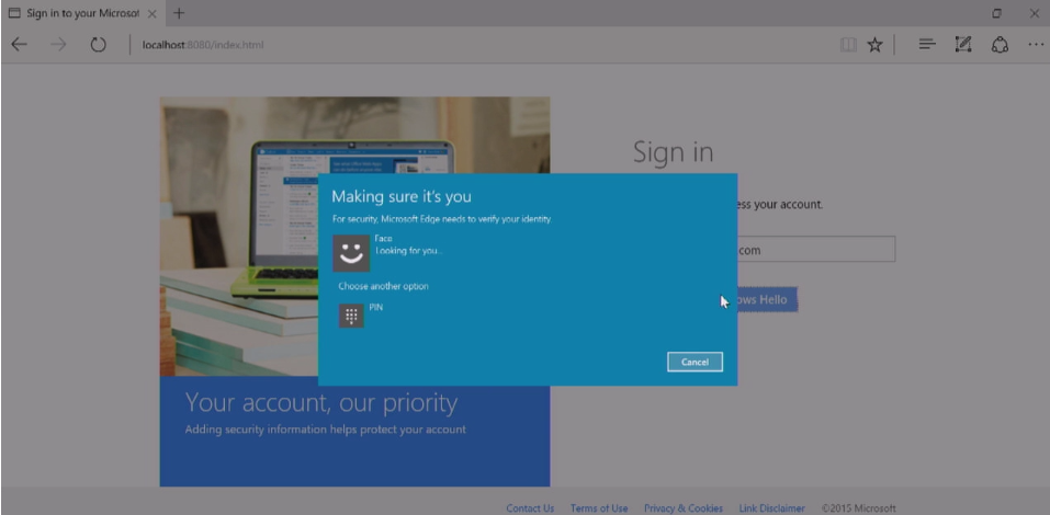 Microsoft provides a closer look at Windows Hello integration for Microsoft Edge